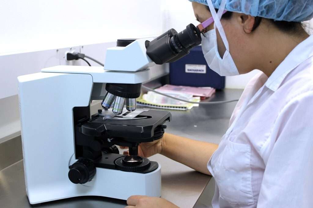 microscope, laboratory, tests