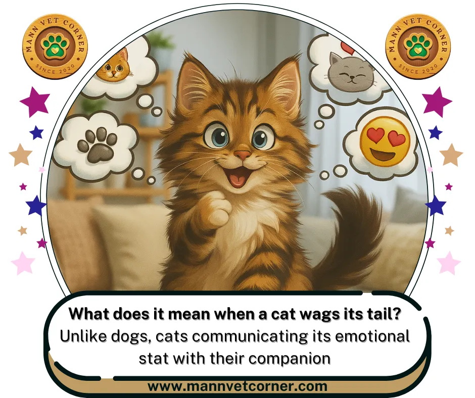 What means by cats wags its tail?