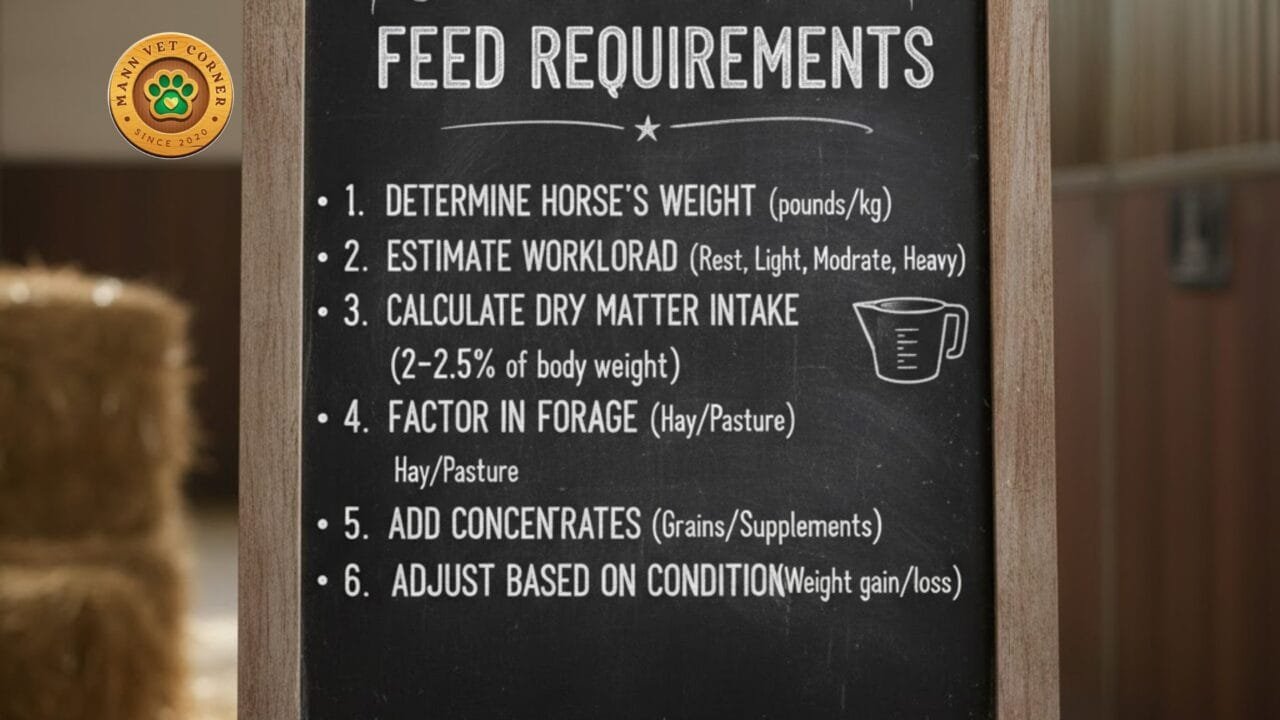 View of Horse Feeding Guide: Expert Charts by Age and Weight - mannvetcorner