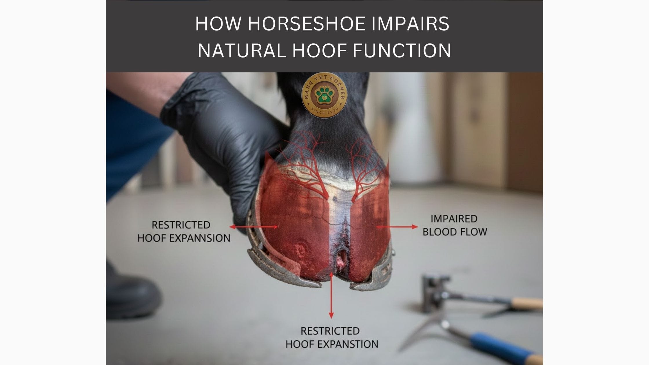 How horseshoe impairs natural hoof functions